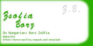 zsofia borz business card